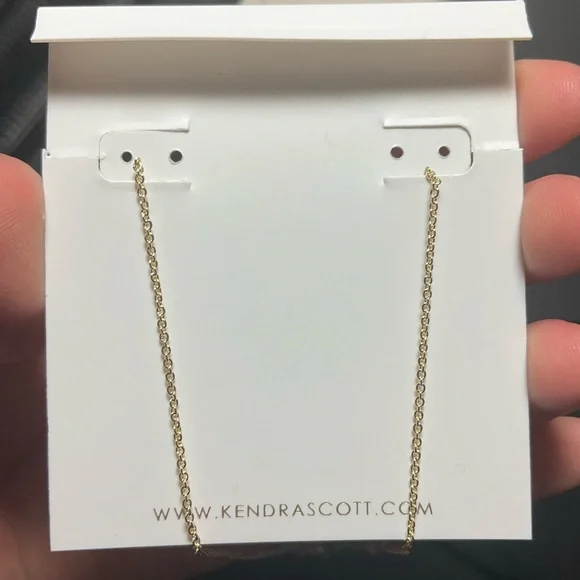 Kendra Scott Elisa Necklace Pink Opal Gold Chain Necklace - Picture 4 of 7